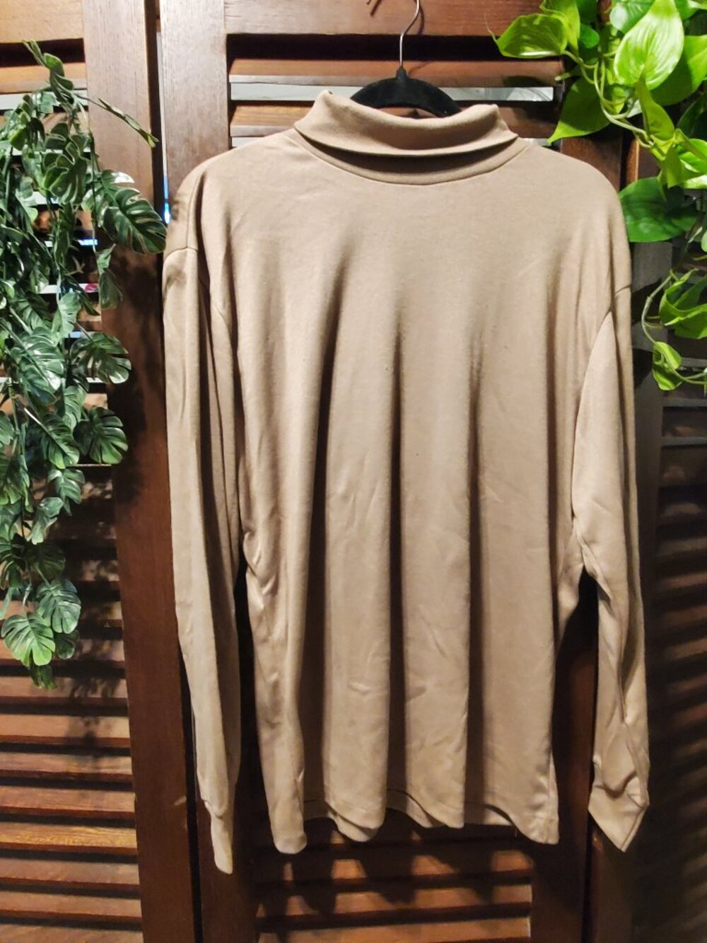Beige Turtleneck Sweatshirt